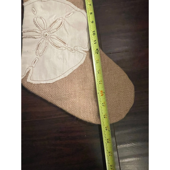C&F Home Coastal Burlap Stockings Starfish Sand Dollar Set of 2, 19” - Picture 5 of 7